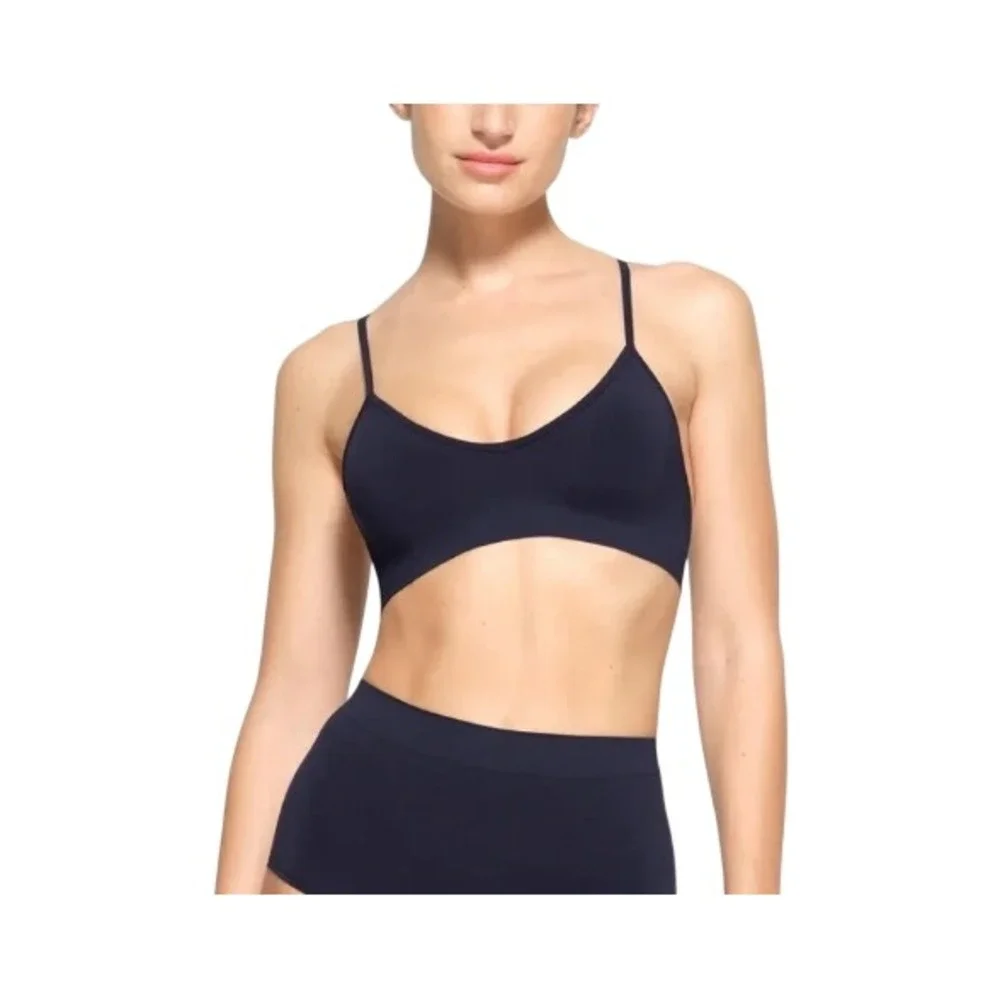 Skims Soft Smoothing Seamless Bralette Navy Medium BR-BRA-0183